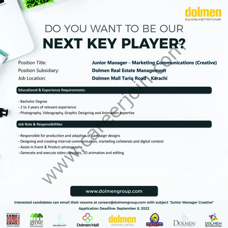 Dolmen Group Jobs Junior Manager Marketing Communications 01