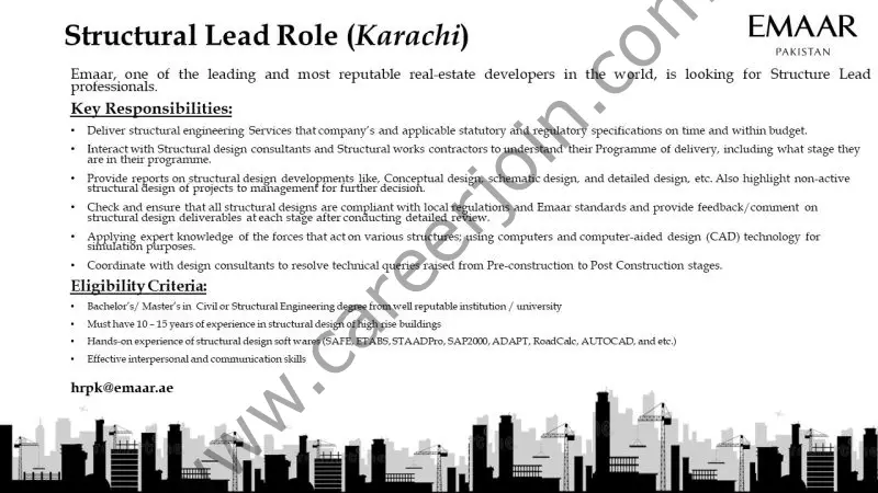 Emaar Pakistan Jobs Structural Lead Role 01