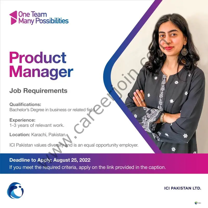 ICI Pakistan Limited Jobs Product Manager 01