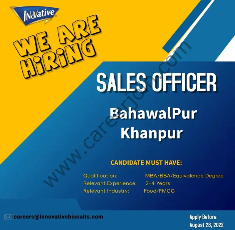 Innovative Biscuits Pvt Ltd Jobs Sales Officer 01