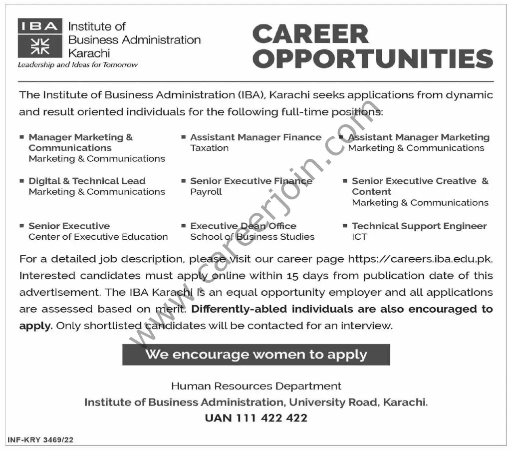 Institute of Business Administration IBA Jobs 28 August 2022 Dawn 01