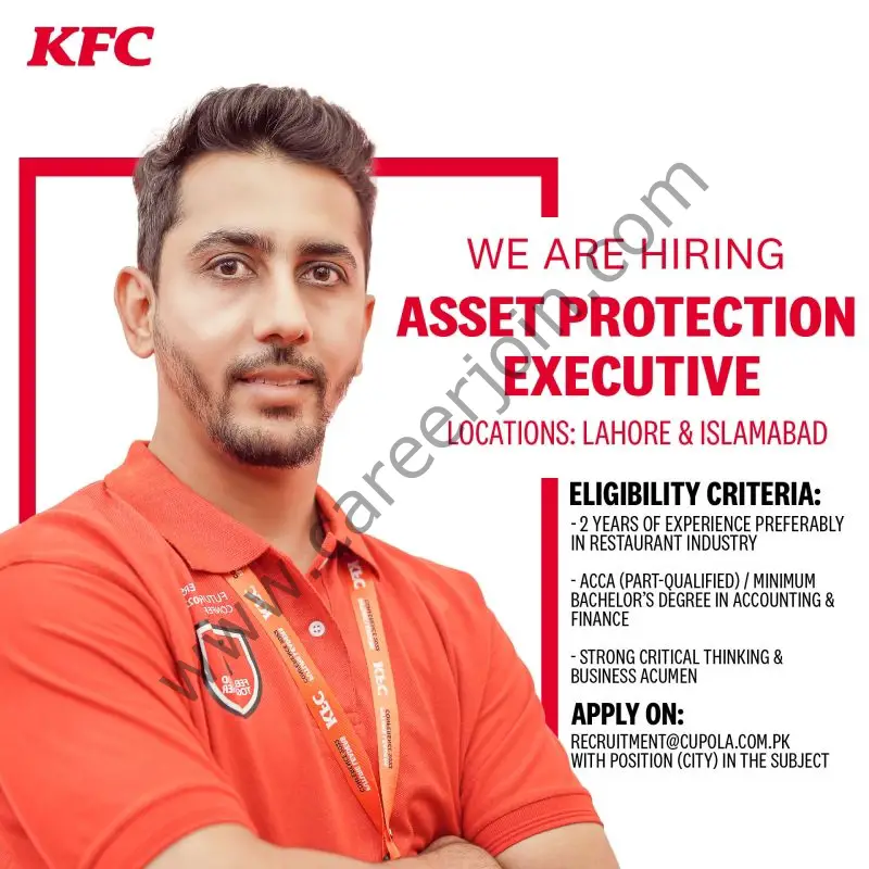 KFC Pakistan Jobs Asset Protection Executive 01