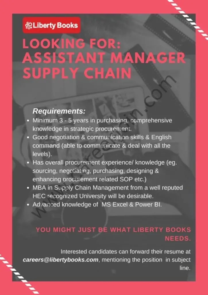 Liberty Books Pvt Ltd Jobs Assistant Manager Supply Chain 01