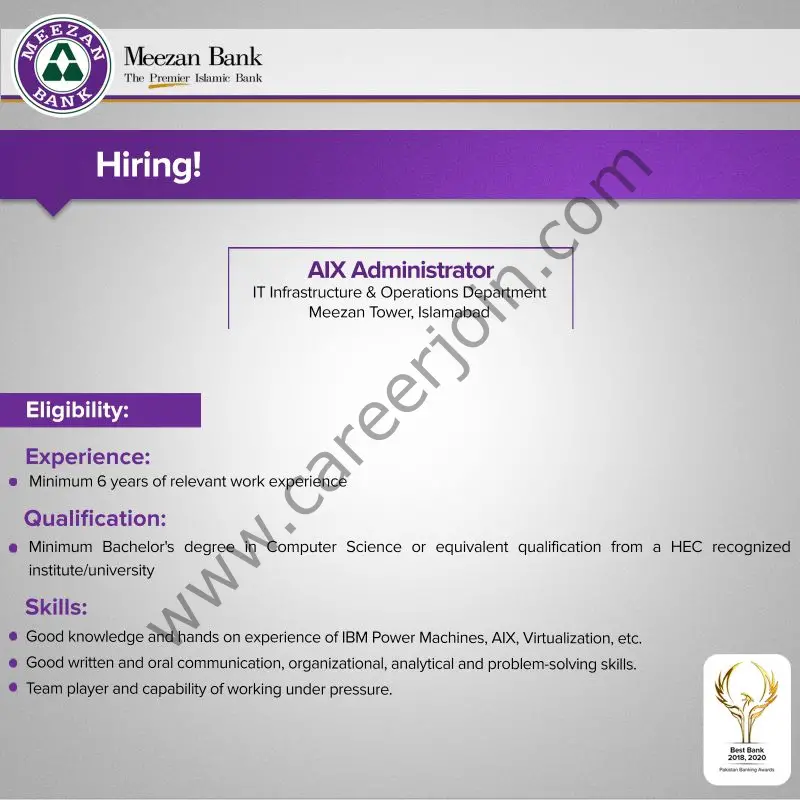 Meezan Bank Limited Jobs August 2022 03