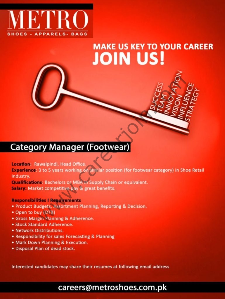 Metro Shoes Jobs Category Manager 01