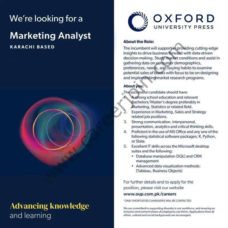 Oxford University Press OUP Jobs Marketing Analyst 01