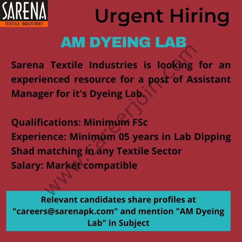 Sarena Textile Industries Ltd Jobs August 2022 02