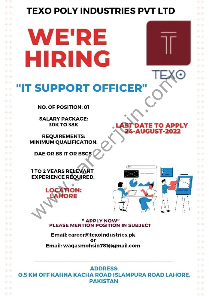 Texo Poly Industries Pvt Ltd Jobs IT Support Officer 01