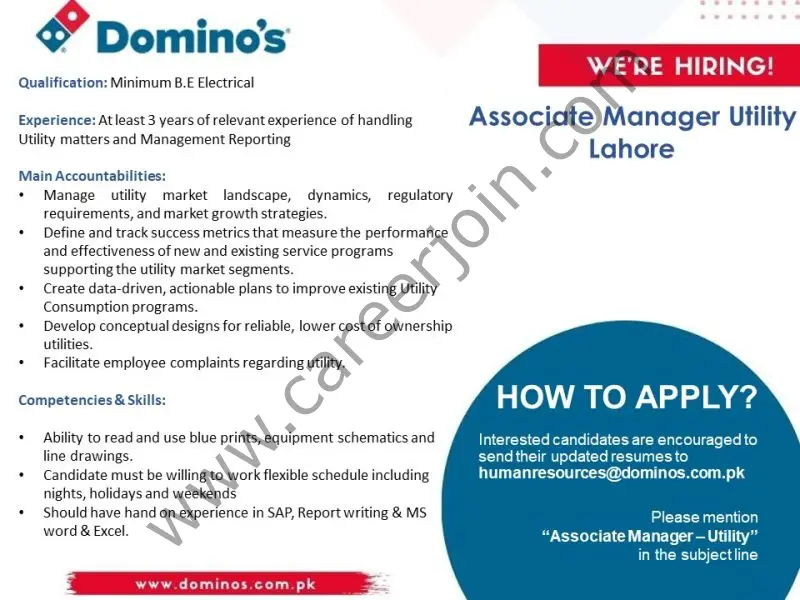 Domino's Pizza Pakistan Jobs September 2022 03