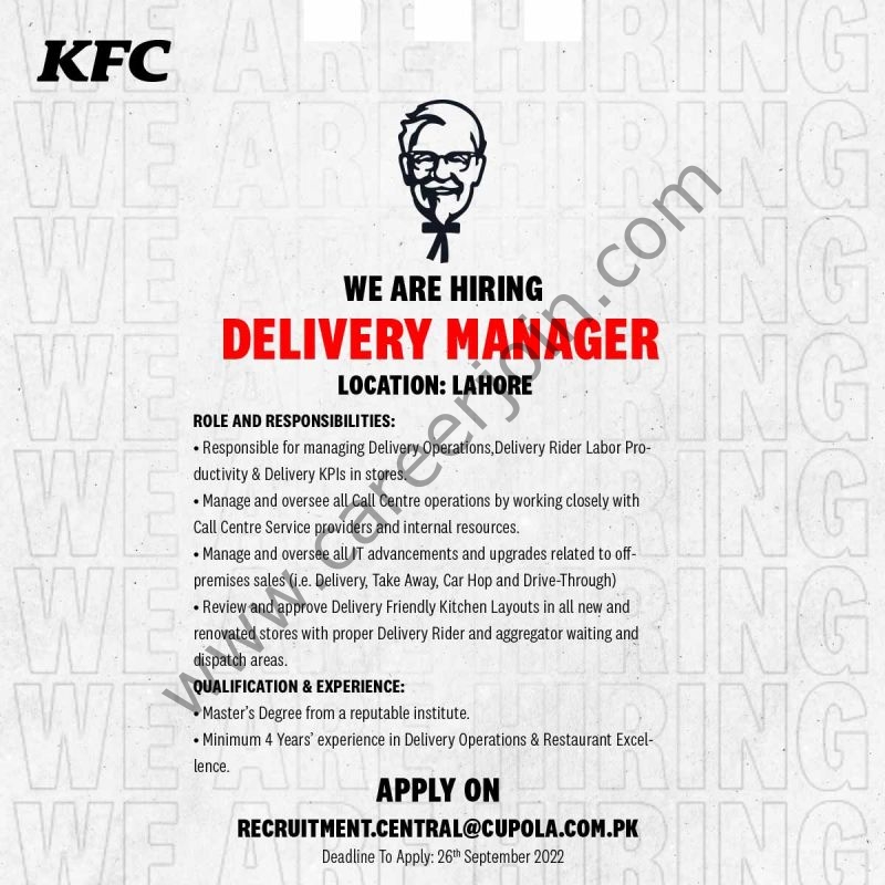 KFC Pakistan Jobs September 2022 02