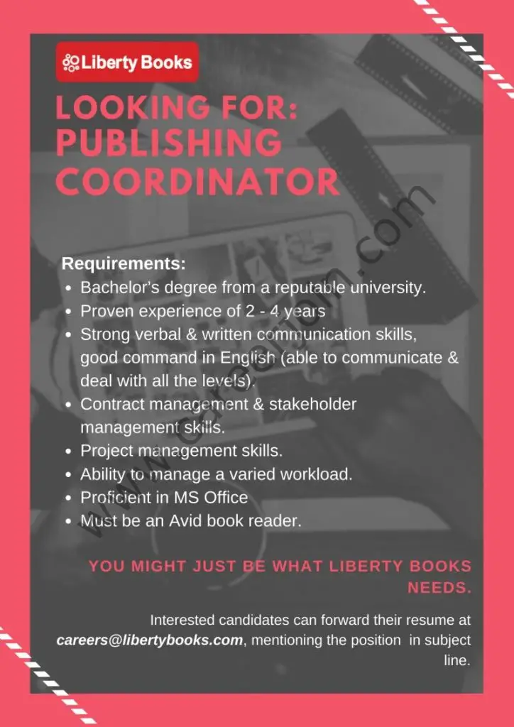 Liberty Books Pvt Ltd Jobs Publishing Coordinator 01