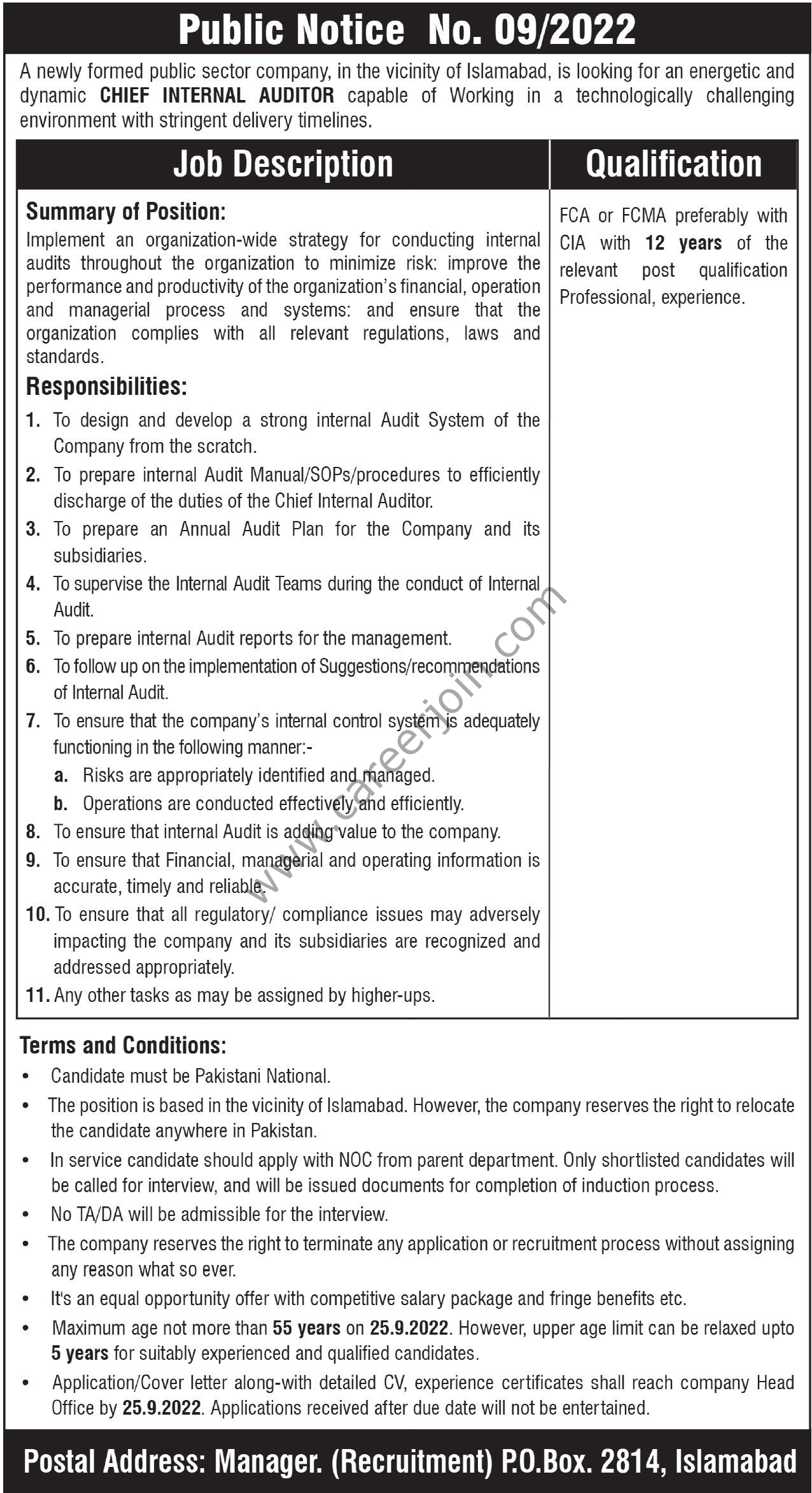 Public Sector Company Jobs 18 September 2022 Express Tribune 01