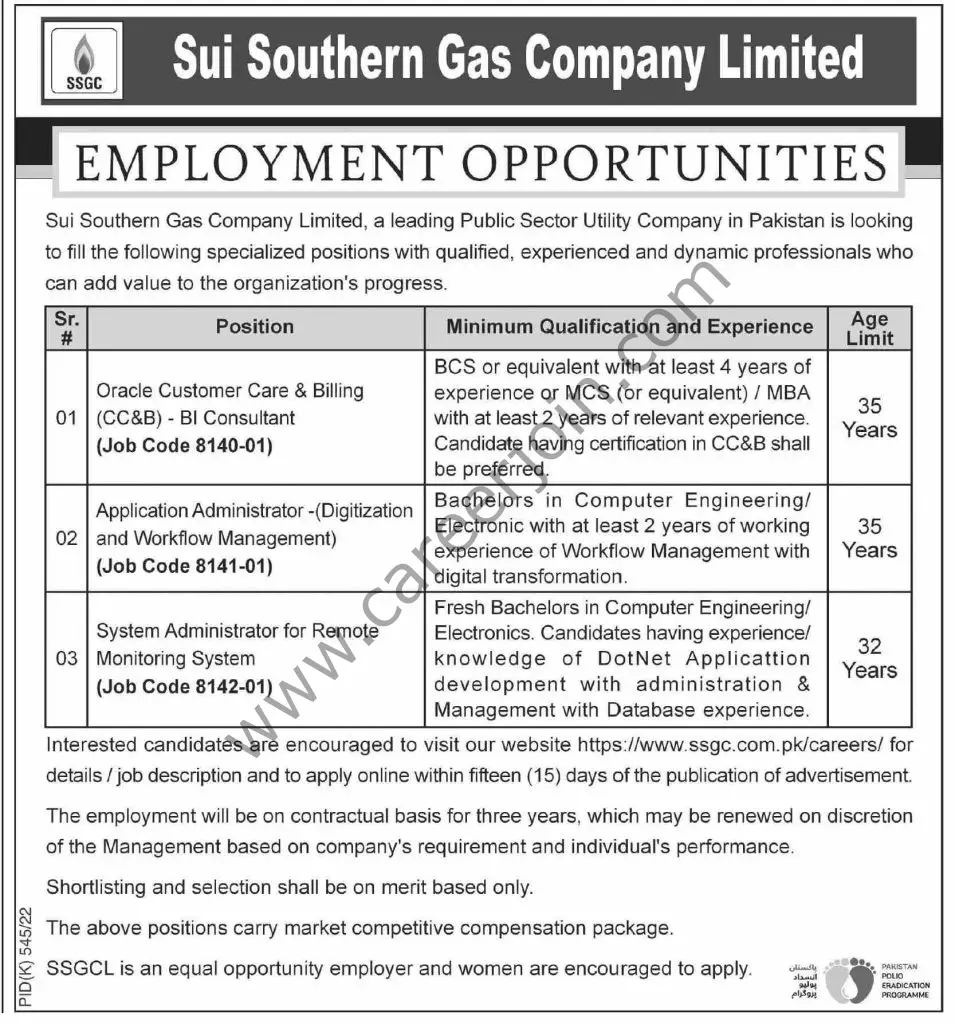 Sui Southern Gas Company Ltd SSGC Jobs 04 September 2022 Dawn1