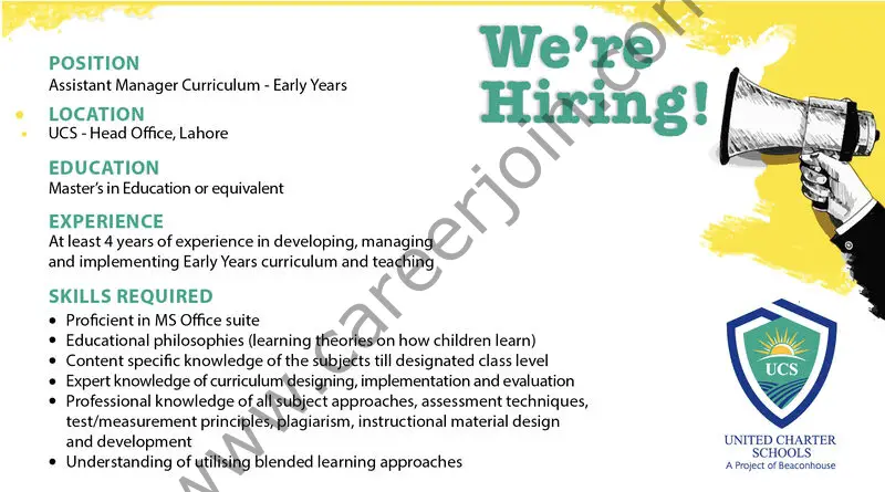 United Charter Schools Jobs Assistant Manager Curriculum Early Years 02