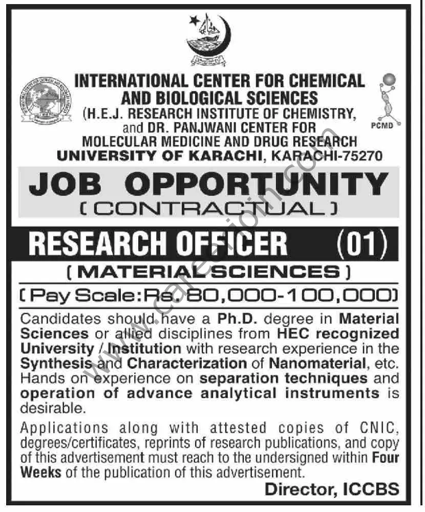 research jobs karachi
