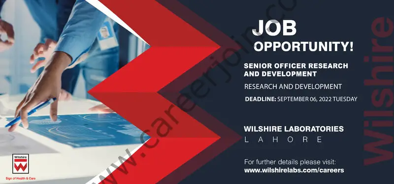 Wilshire Laboratories Jobs Senior Officer Research & Development 01