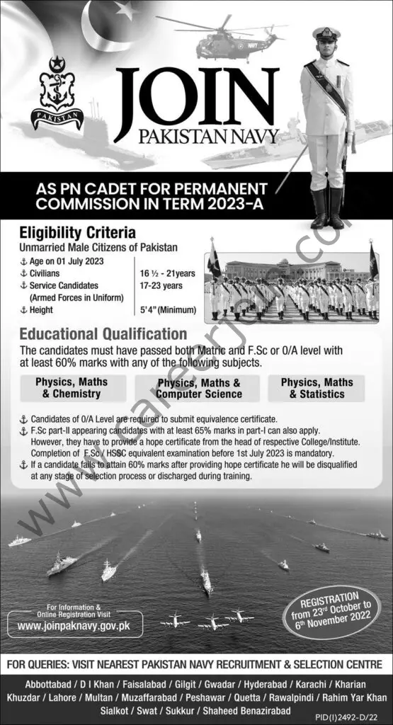 Join Pakistan Navy Jobs 23 October 2022 Express 1