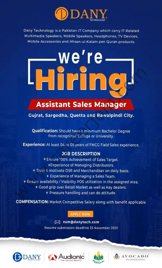 Dany Technology Jobs Assistant Sales Manager 1