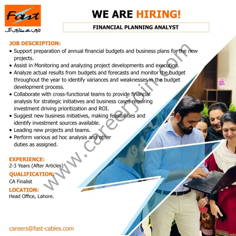 Fast Cables Limited Jobs Finanical Planning Analyst 1