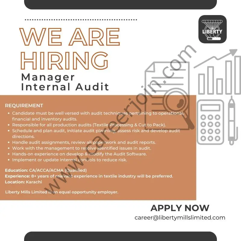 Liberty Mills Limited Jobs Manager Internal Audit 1