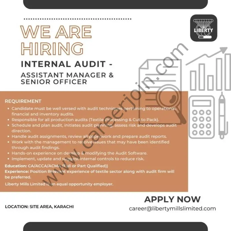 Liberty Mills Limited Jobs Internal Audit Assistant Manager or Senior Officer 1