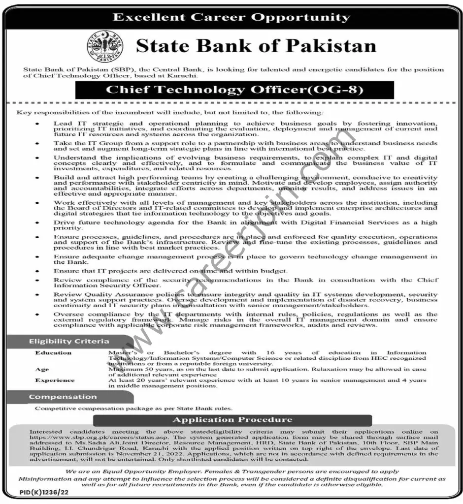 State Bank Of Pakistan SBP Jobs 06 November 2022 Dawn 01