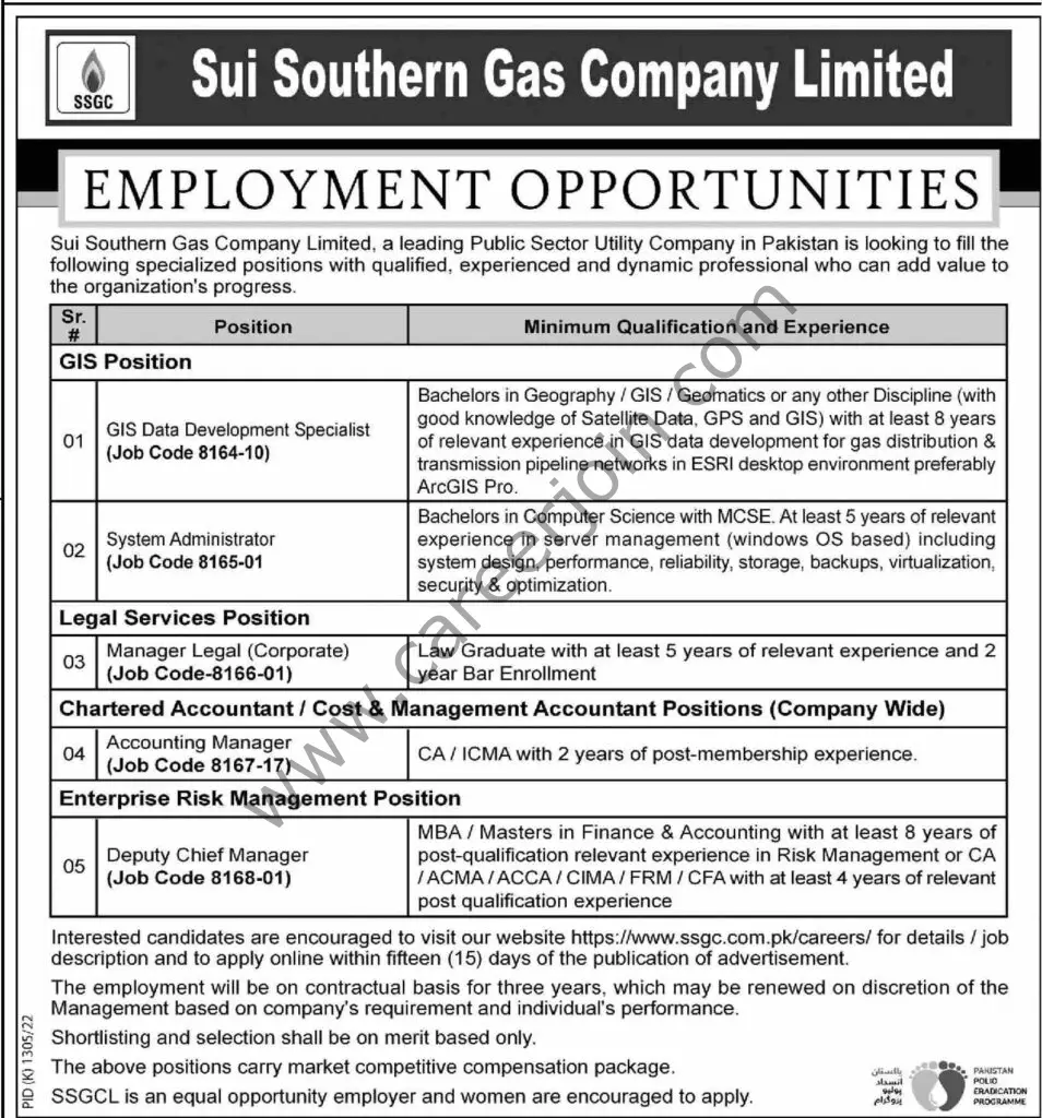 Sui Southern Gas Co Ltd SSGC Jobs 13 November 2022 Dawn 1