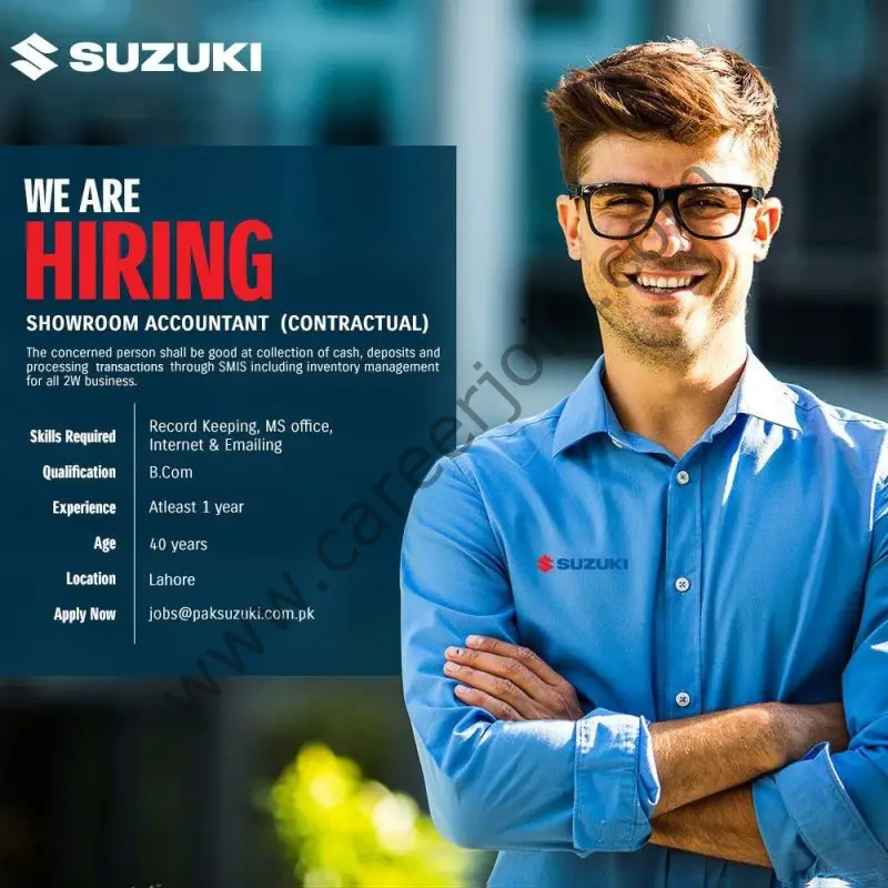 Pak Suzuki Motor Company Limited Jobs Showroom Accountant 1