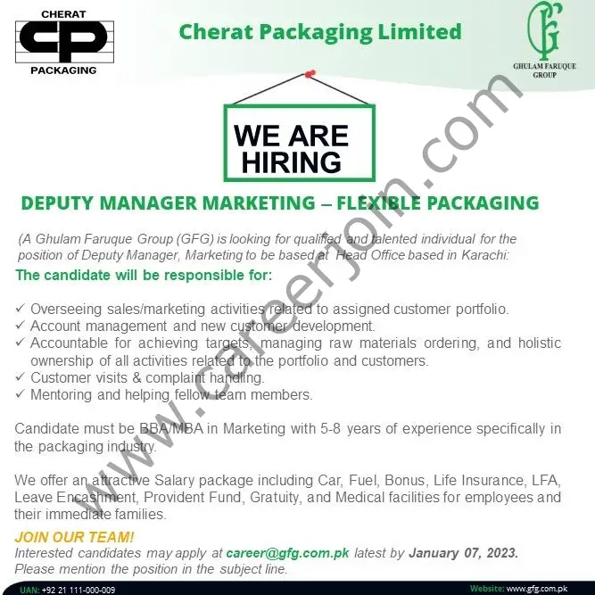 Cherat Packaging Limited Jobs Deputy Manager Marketing 1