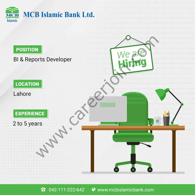 MCB Islamic Bank Jobs BI & Reports Developer 1