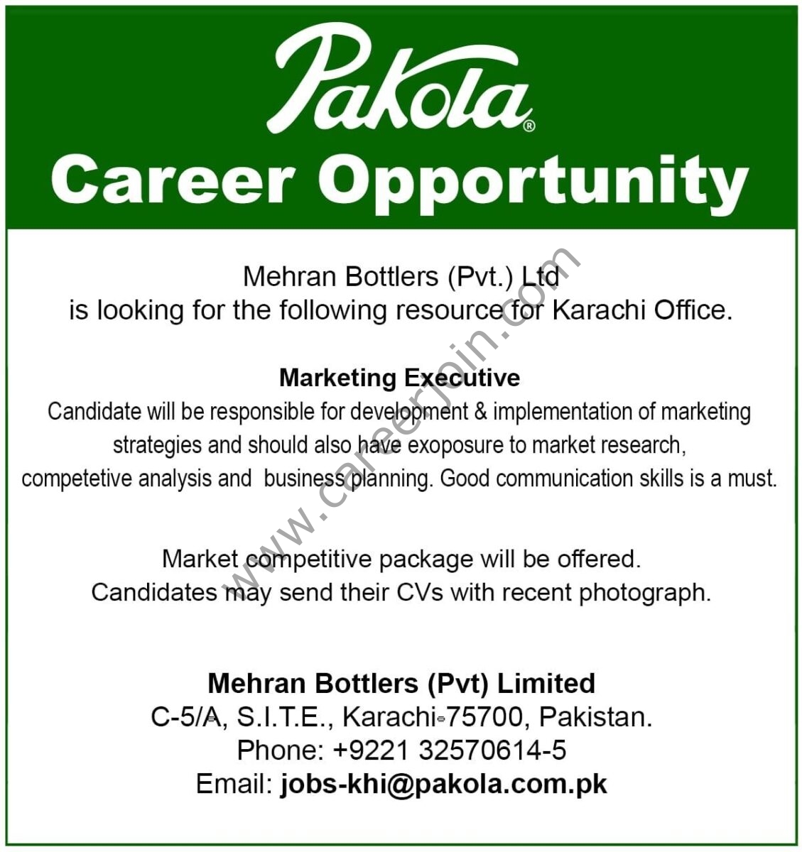 Mehran Bottlers Pvt Ltd Jobs 21 December 2022 1