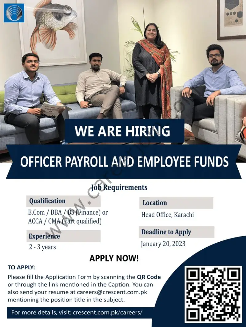 Crescent Steel & Allied Products Pvt Ltd Jobs Officer Payroll & Employee Funds1