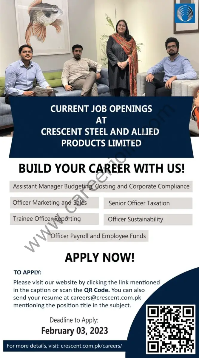 Crescent Steel & Allied Products Pvt Ltd Jobs February 2023 1