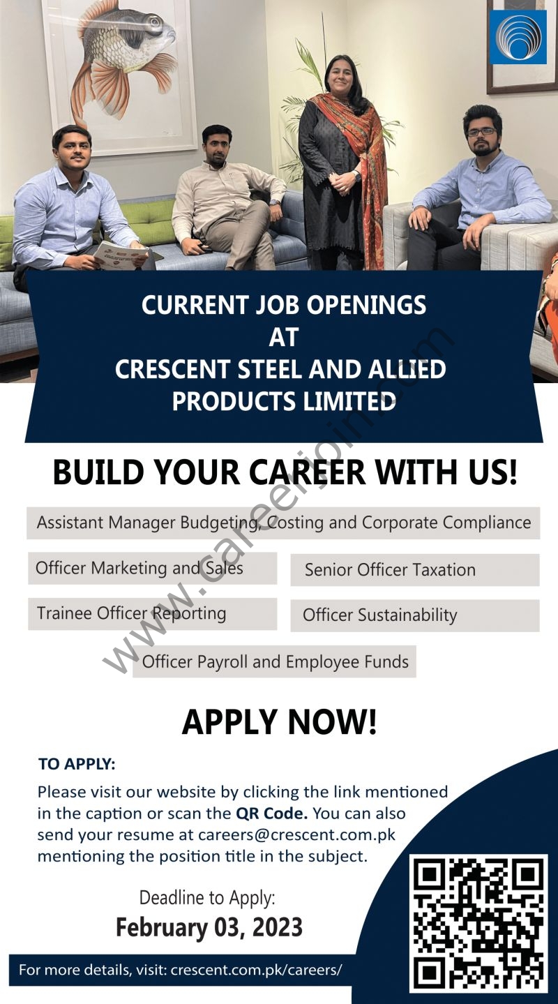 Crescent Steel & Allied Products Pvt Ltd Jobs February 2023