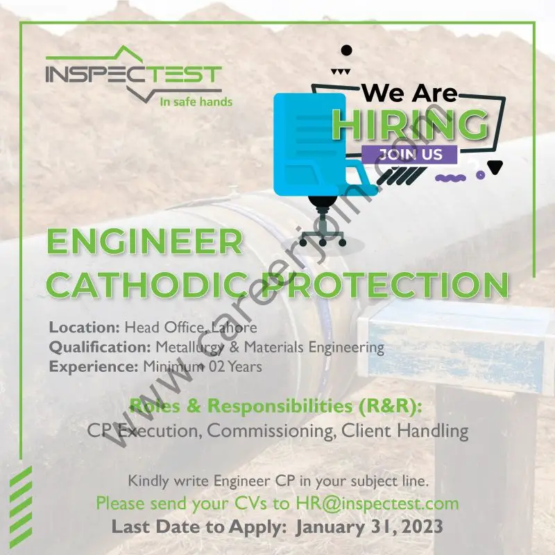 Inspectest Pvt Ltd Jobs Engineer Cathodic Protection 1