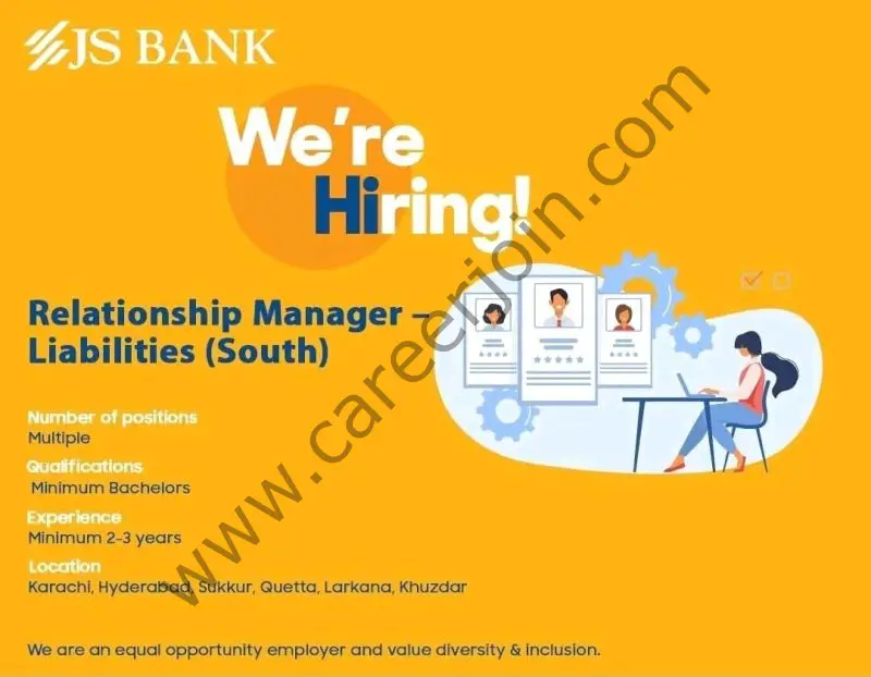 JS Bank Jobs Relationship Manager Liabilities 1