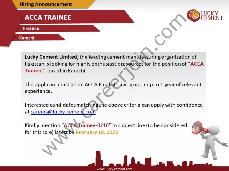 Lucky Cement Limited Jobs ACCA Trainee 1