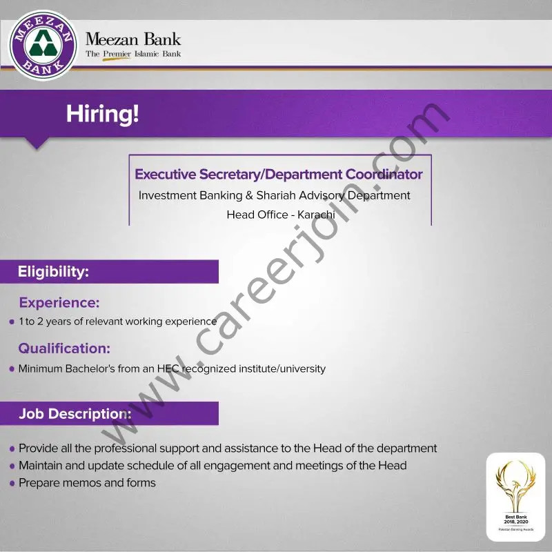 Meezan Bank Limited Jobs January 2023 02