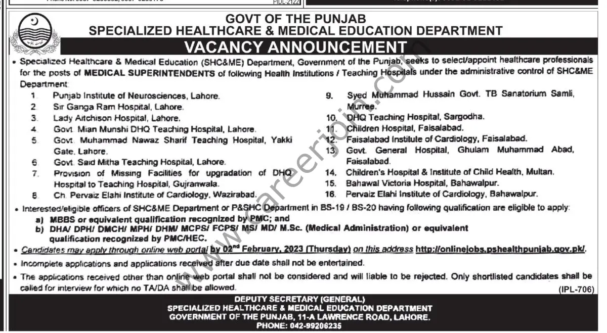Specialized Healthcare & Medical Education Department Jobs January 2023 01
