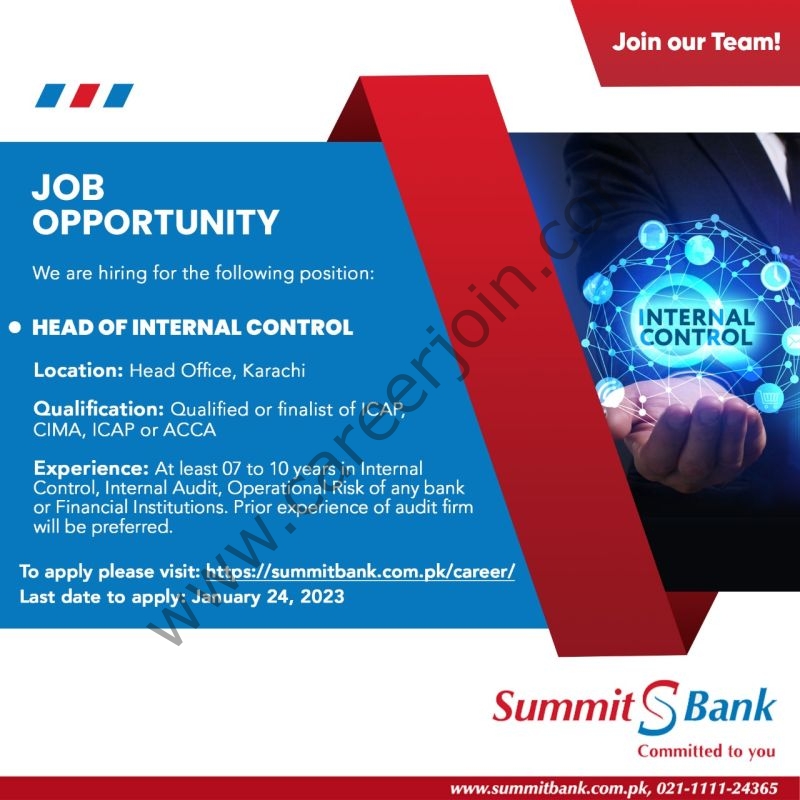 Summit Bank Limited Jobs January 2023 2