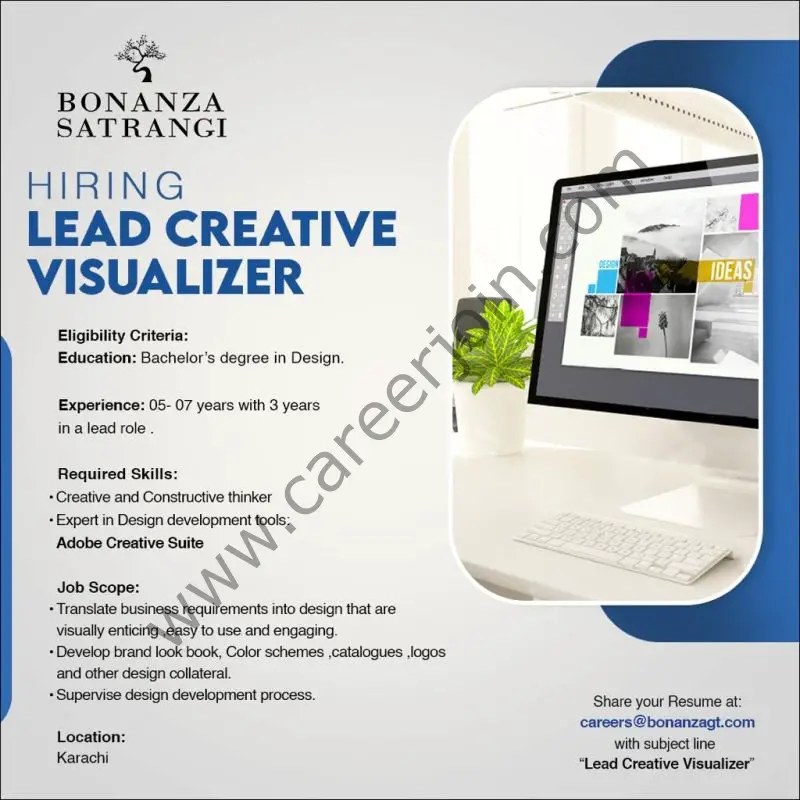 Bonanza Satrangi Jobs Lead Creative Visualizer 1