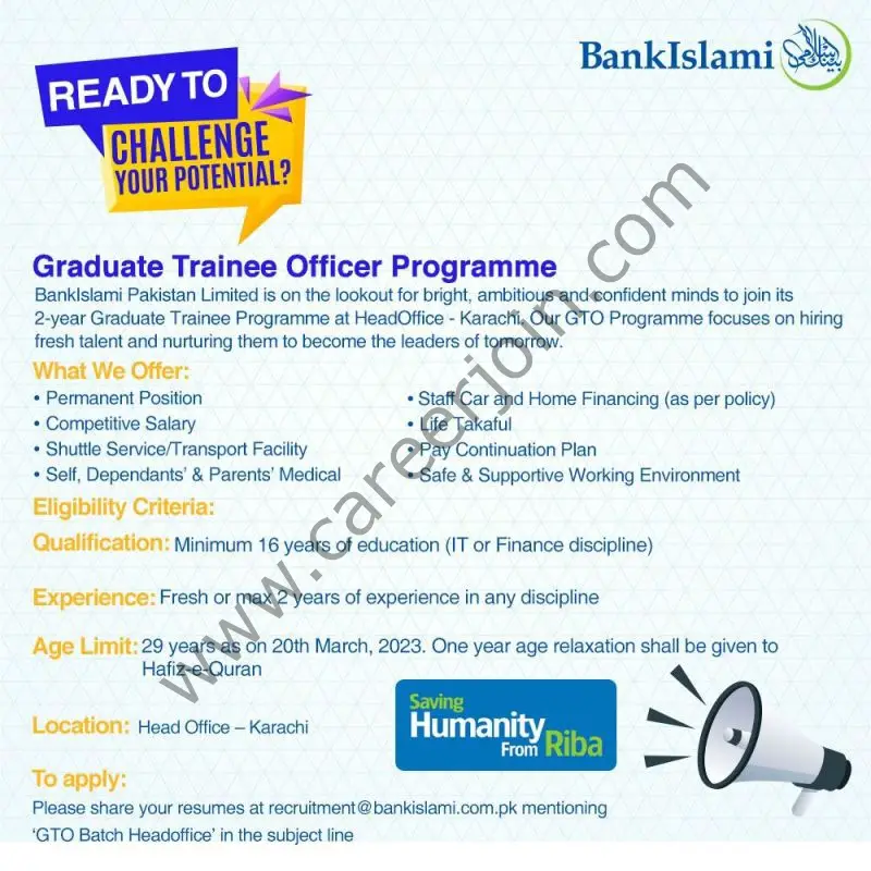 Bank Islami Graduate Trainee Officer Programme 2023 1