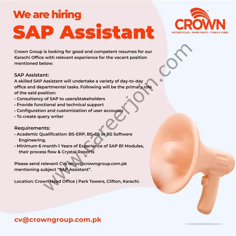 Crown Group Of Companies Jobs SAP Assistant 1