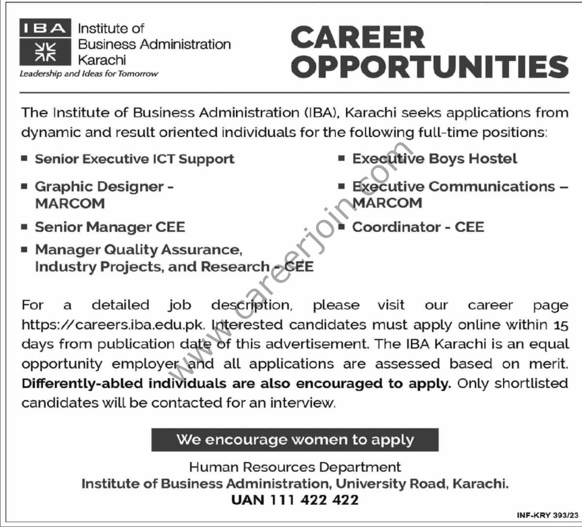 IBA Karachi Jobs 05 February 2023 Dawn 1