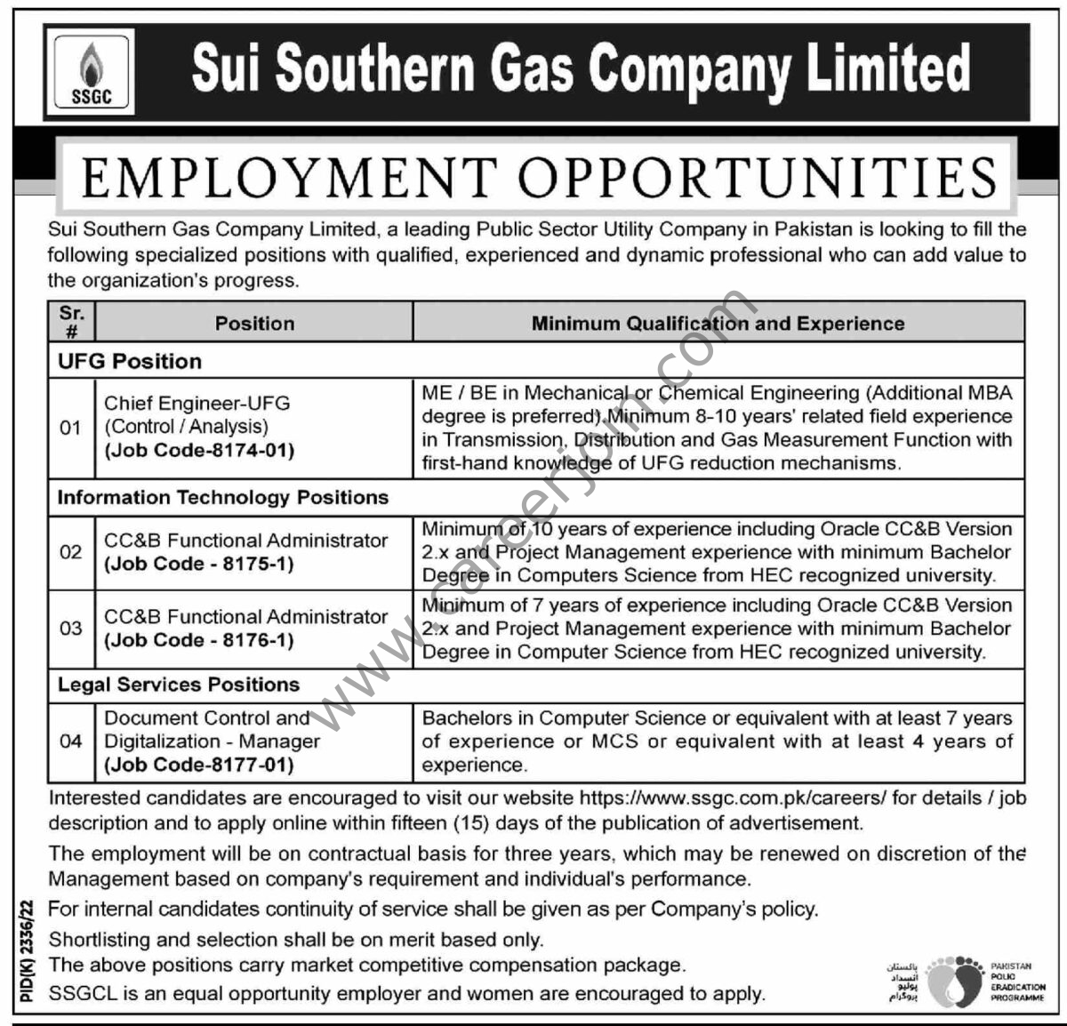 Sui Southern Gas Co Ltd SSGC Jobs 12 February 2023 Dawn 02