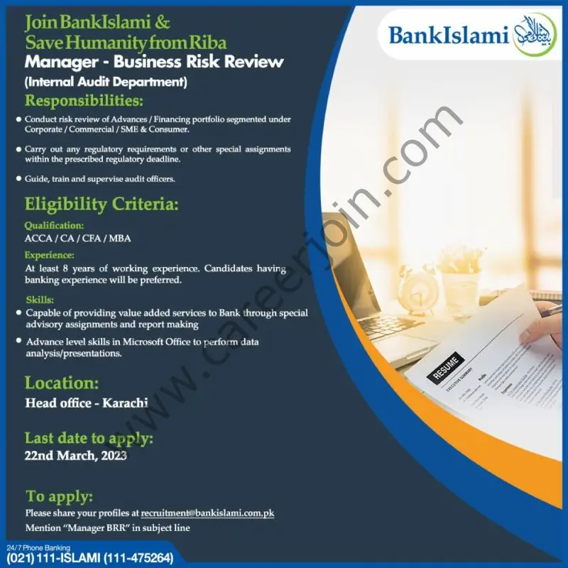 Bank Islami Pakistan Limited Jobs Business Risk Review 1