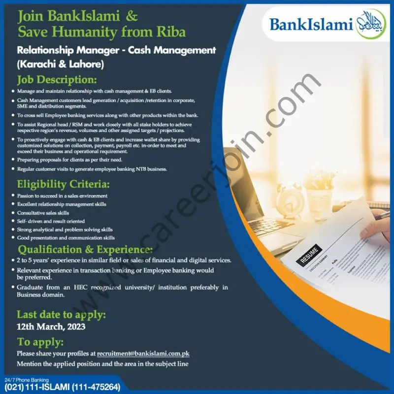Bank Islami Pakistan Limited Jobs Relationship Manager 1