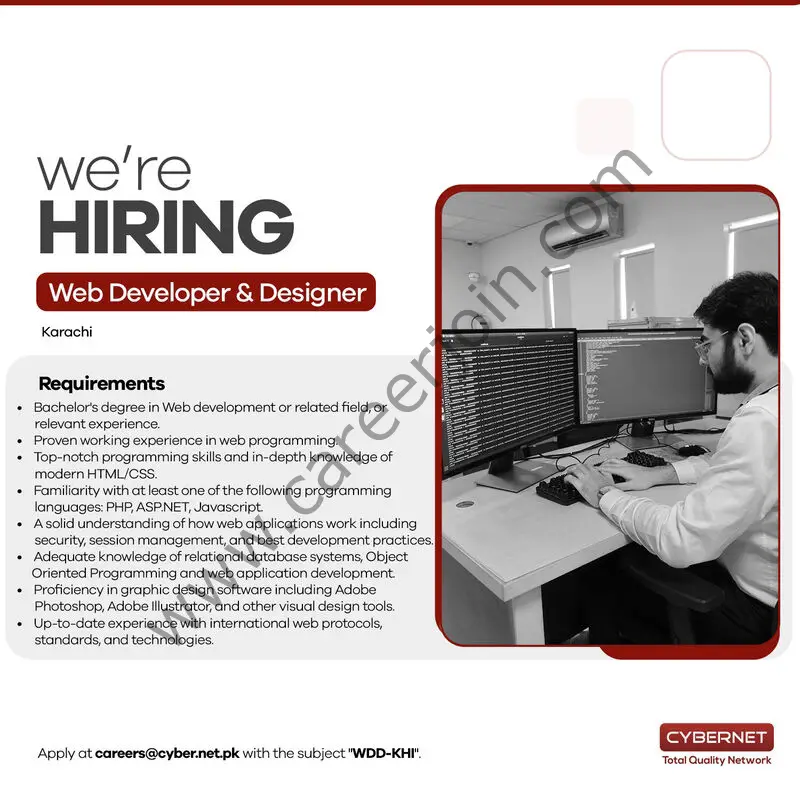 Cyber Net Pvt Ltd Jobs Web Developer & Designer 1