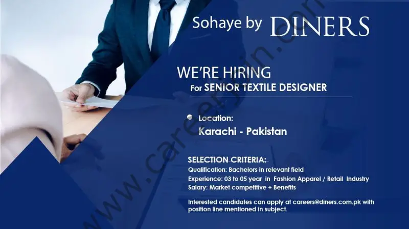 Diners Pakistan Jobs Senior Textile Designer 1