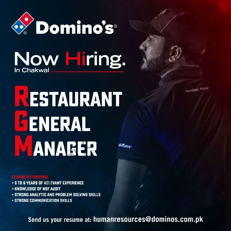 Domino's Pizza Pakistan Jobs Restaurant General Manager 1